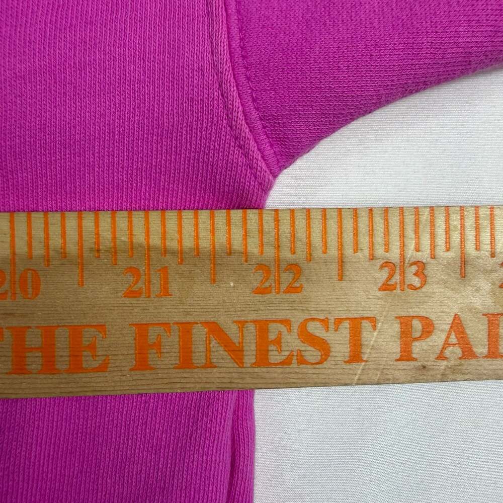 PINK Victoria's Secret Half-Zip Cropped Pullover Sweatshirt Medium Hot Pink - Picture 4 of 6